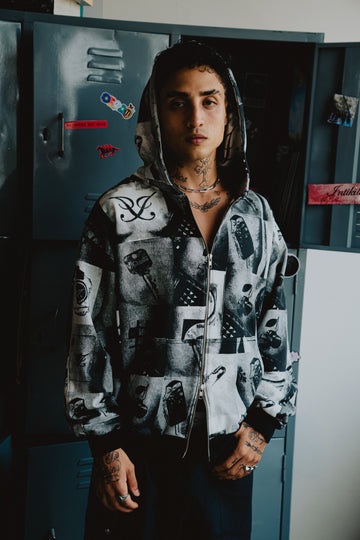 Tattoo Double Zip Hoodie