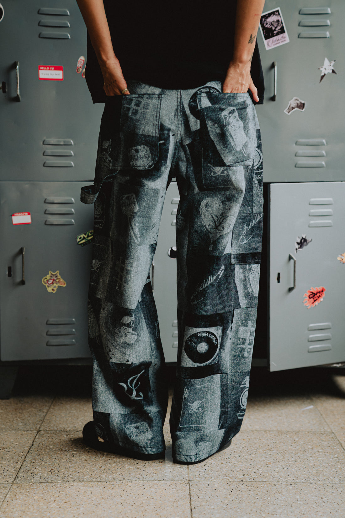 Black Tattoo Carpenter Pant