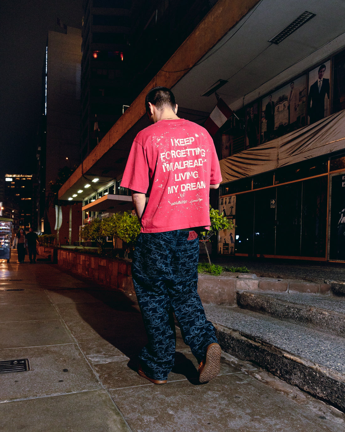 Heavyweight Print Red Tee